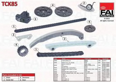 FAI AUTOPARTS tck85 -  Комплект цепи привода распредвала